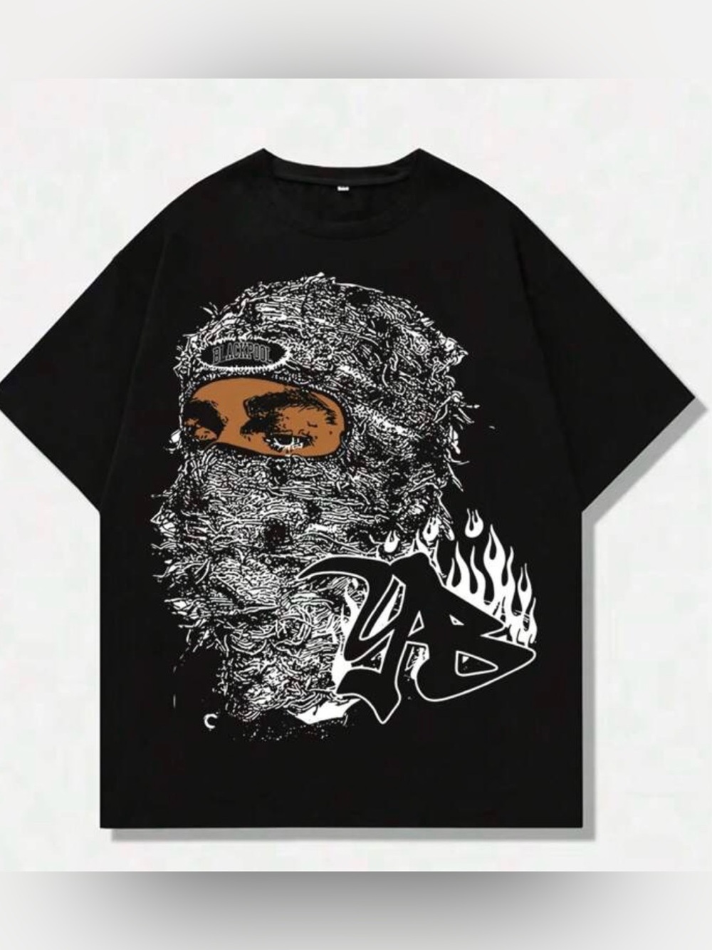 ROMWE Black‎ Short-Sleeve Graphic Tee